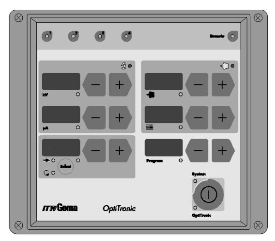 OPTITRONIC - JEDNOSTKA STERUJ CA ZAKRES STOSOWANIA PODSTAWOWY TYP JEDNOSTKI OPTITRONIC Jednostka steruj¹ca OptiTronic jest przeznaczona do spe³nienia specjalnych wymagañ w malarniach proszkowych.