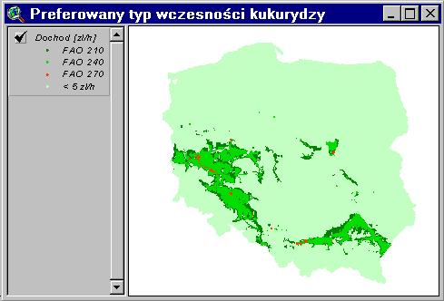 użytkownikowi warstwę informacyjną punktową Gpolpun.shp w formacie "shape" programu ArcView, dzięki której można łatwo przedstawić wszystkie dane tabelaryczne w postaci map.