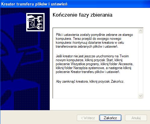 Krok 3 Kliknij Zakończ Otwórz folder "Do przenoszenia" znajdujący się na pulpicie i usuń plik o nazwie "Dane".