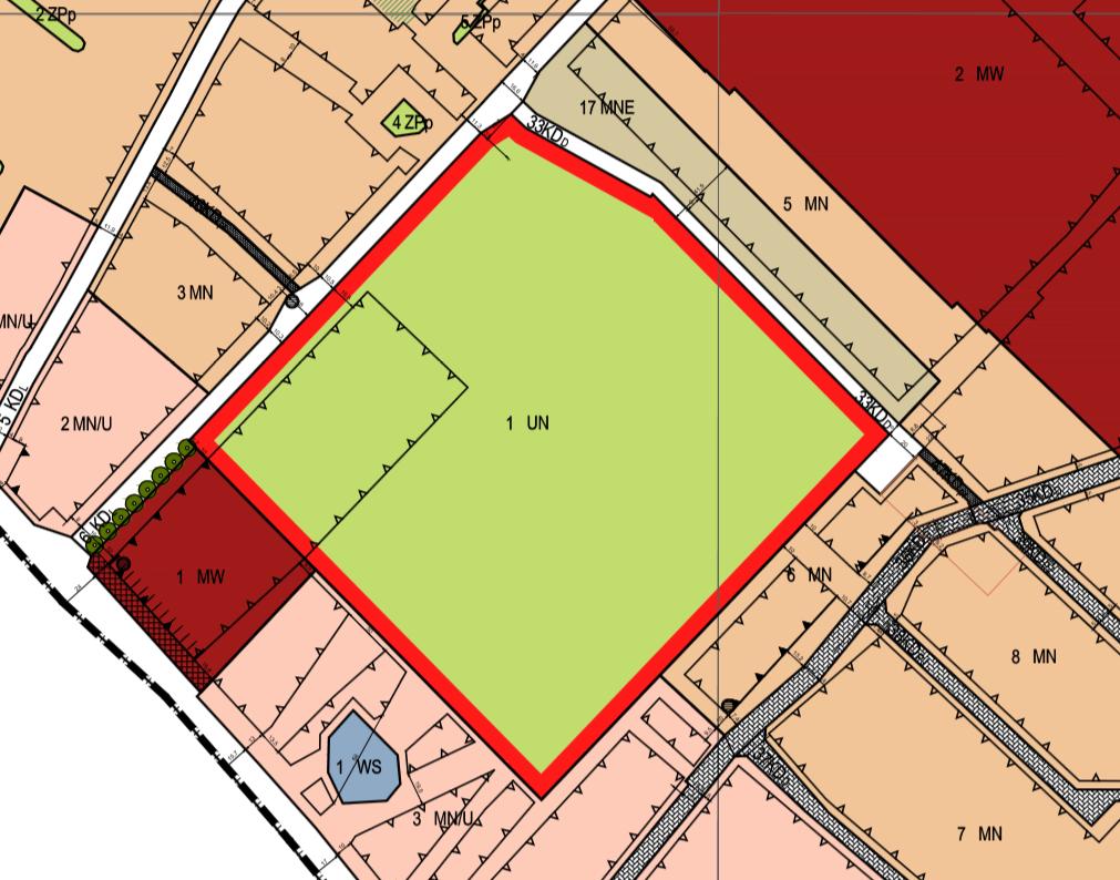 Nowy projekt mpzp - 2017 Dopuszczenie na terenach MNE wyłącznie