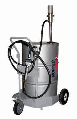 zestawie: > pompa pneumatyczna 940 mm > pistolet z przepływomierzem elektronicznym > wąż 1/2" o długości 1,5 m > złączka do mocowania pompy w beczce >