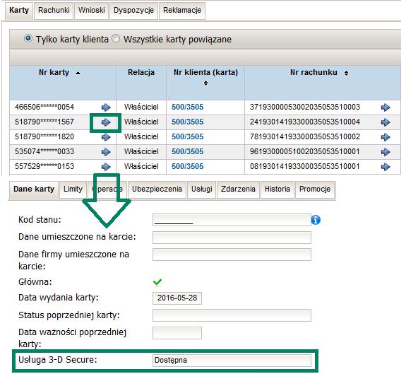 Rysunek 3.1 W przypadku blokady zabezpieczenia 3D Secure, do systemu Visiona przekazywana jest informacja o dokładnej dacie, do której blokada obowiązuje. Rozdział 4.