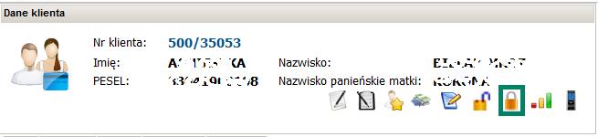 W celu zablokowania dostępu do portalu należy wyszukać Klienta, a następnie kliknąć ikonę znajdującą się w