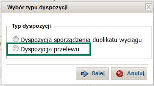 Rozdział 14. Przelew z karty kredytowej Uwaga! Przelew z karty kredytowej może zostać zrealizowany wyłącznie jako przelew wewnętrzny w ramach rachunków danego Banku.