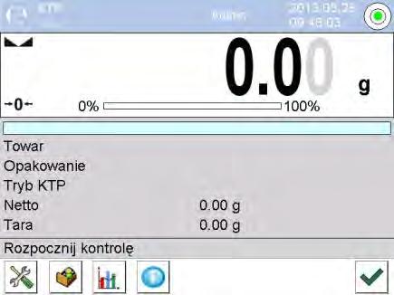 28.1. Procedura uruchomienia modu pracy Procedura: Znajdując się w głównym oknie programu, należy nacisnąć ikonę, umieszczoną na górnej belce okna, po czym zostanie otwarte podmenu <Mody pracy>,