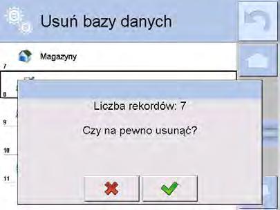 Uwaga: W przypadku nierozpoznania przez wagę urządzenia pamięci masowej pendrive, po wejściu do opcji < Eksportuj bazę ważeń do pliku> zostanie wyświetlony komunikat: <Błąd operacji>.