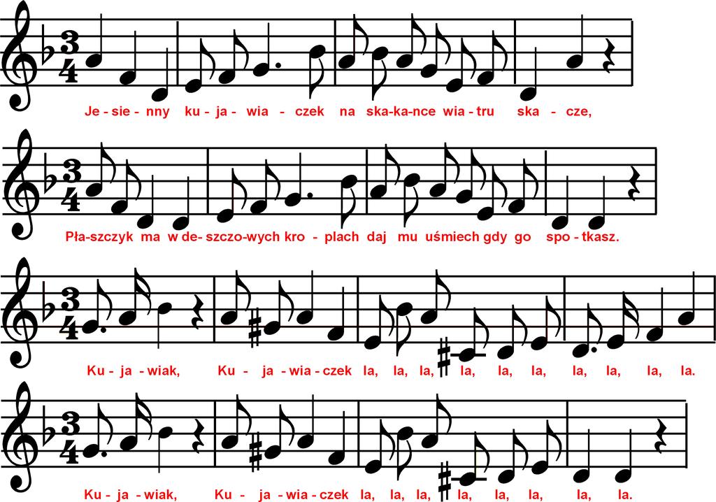 Scenariusz działalności muzycznej z piosenką dla klasy II 161 3. Scenariusz działalności muzycznej z piosenką dla klasy II pt.