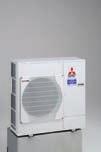 INVERTER Jednostki zewnętrzne z bocznym wylotem powietrza Modele we wszystkich wydajnościach zostały ujednolicone i posiadają wylot powietrza umieszczony w bocznej ściance jednostki.
