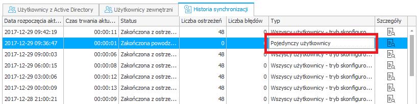 3.11. Zmiany w synchronizacji Listy użytkowników BPS Wprowadzono optymalizacje wydajnościowe skracające czas wykonania synchronizacji pojedynczego użytkownika.