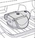 An unsecured child restraint can be thrown around and may injure the occupants. Remove it or make sure that it is securely belted in the vehicle or folded for storage in the boot (See Figure 25).