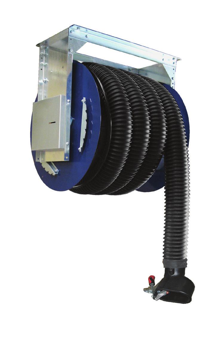 Bębnowy wyciąg spalin z napędem sprężynowym wentylator typu N wąż typu NR-CP ssawka gumowa owalna, okrągła zasilanie 3 x 400 V, 50 Hz pt [Pa] 2000 A B C D 1500 E 1000 500 F G 0 0 200 400 1000 1200