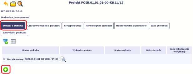 Po uzupełnieniu danych w sekcji Identyfikacja wniosku (zostało to opisane w rozdziale 4.