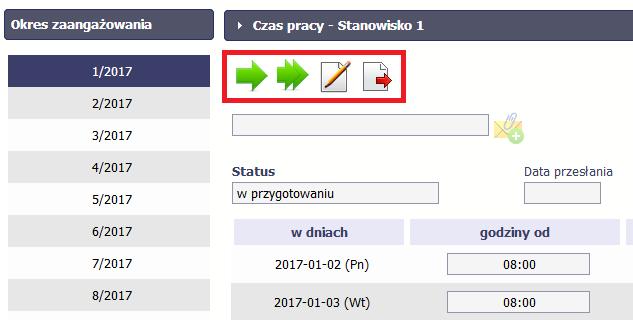 Pole jest widoczne tylko wtedy, gdy instytucja wycofa dane dotyczące Czasu pracy do instytucji do poprawy. Uzupełniane automatycznie przez system, zgodnie z datą wycofania informacji. 10