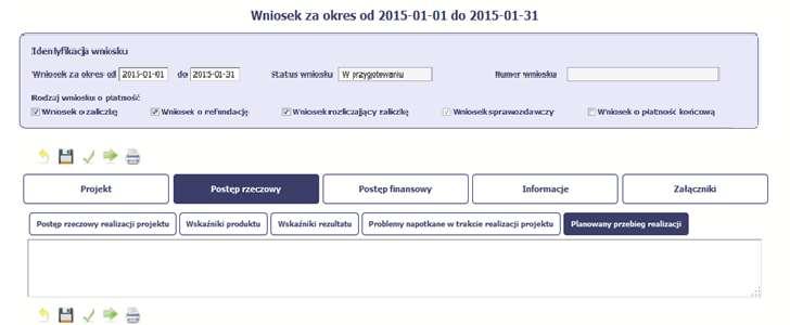 planowane do realizacji, a niezrealizowane w tym okresie, wraz z podaniem powodów odstąpienia przez Ciebie od ich realizacji lub wskazaniem przyczyn zewnętrznych, uniemożliwiających ich wykonanie.