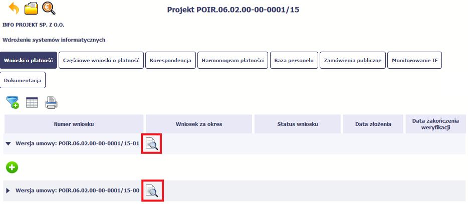 4.1. Podgląd umowy Dane z podpisanej umowy są wprowadzane do systemu przez pracownika Instytucji Zarządzającej RPO WK-P. Stanowią one podstawę dla wniosków o płatność, które będziesz składać.