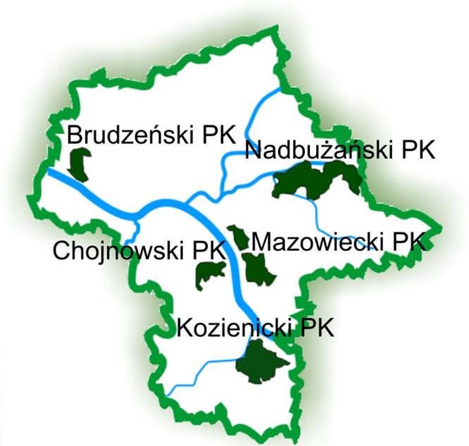 MAZOWIECKI ZESPÓŁ PARKÓW KRAJOBRAZOWYCH Został powołany na początku 2010 r.