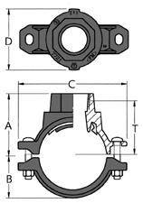 Połączenia czwórnikowe Mechaniczne połączenie czwórnikowe można zrealizować za pomocą segmentów górnych dwóch trójników.