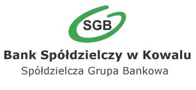 Dokument dotyczący opłat Bank Spółdzielczy w Kowalu Rachunek oszczędnościowo-rozliczeniowy Podstawowy rachunek płatniczy 06 sierpień 2018 r.