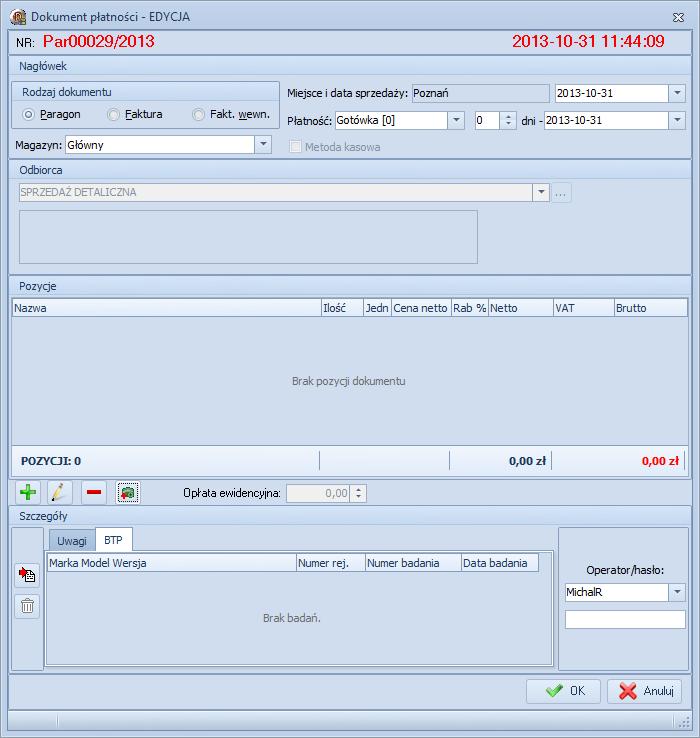 7. Wystawienie faktur. Podczas wystawiania faktur w systemie StacjaSQL w oknie faktur możliwe jest przeniesienie pozycji dokumentów wydań magazynowych do pozycji faktury.