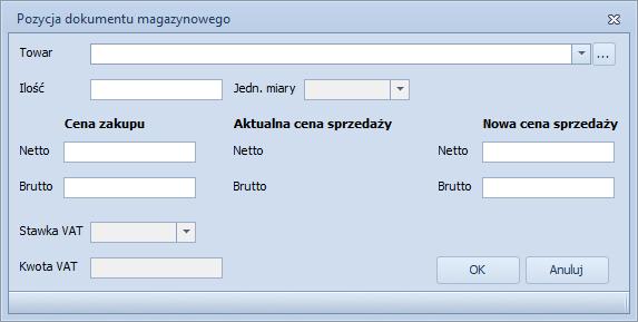 ręcznie lub wybrać korzystając z wbudowanego kalendarza: Po wypełnieniu nagłówka dokumentu