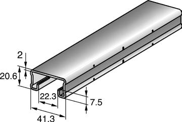 Szyny montażowe z otworami 2 20.6 31 2 2 2.