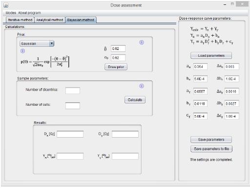 Another program (Figure 2) developed as part of the project performs simulations of virtual cell group irradiation, statistical analysis of cells strikes with ionizing radiation particles and