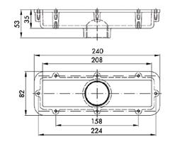 (240 mm) z brązu, z przyłączem z PVC nr zamówienia 8795150 Komplet przyłączeniowy