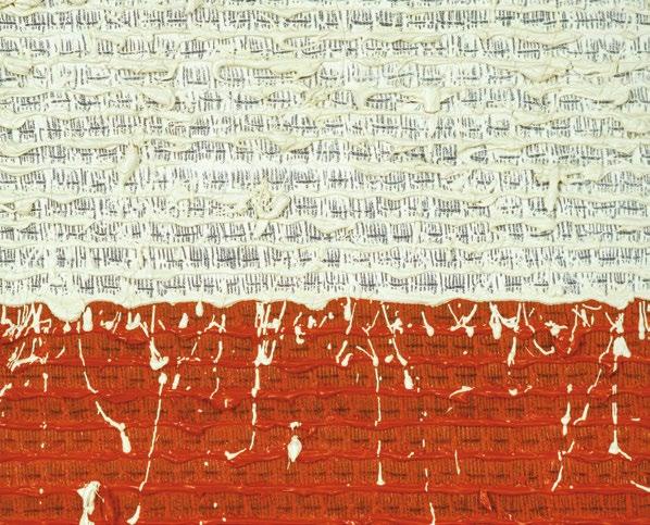 wystawy Włodzimierz Pawlak, Polacy formują flagę narodową, 1997, olej, ołówek / płótno, 54