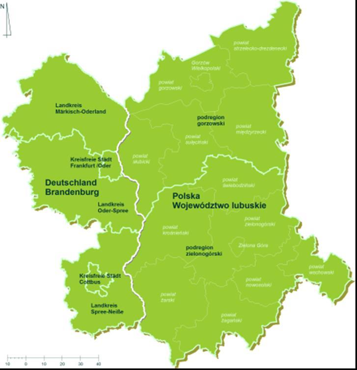 Obszar wsparcia Brandenburgia Landkreis Märkisch-Oderland Landkreis Oder-Spree Landkreis Spree-Neiße Kreisfreie