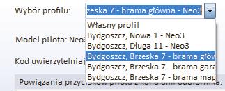 5...PROGRAMOWANIE PILOTA - WYBÓR PROFILU Pilot z funkcj¹ Galactic po³o yæ we wskazanym na programatorze GPROG miejscu.