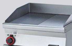 220 PŁYTY GRILLOWE LINIA RM GASTRO 700 TOP 525 590 FTLT - 76 ET Płyta grillowa elektryczna gładka FTRT - 76 ET Płyta grillowa elektryczna ryflowana FTLRT - 76 ET Płyta ½ gładka - ½ ryflowana FTLT -