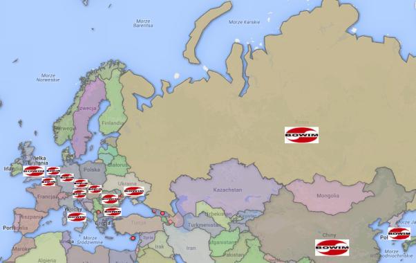 Wykres: Udział 10 największych dostawców w 2015 r. Wykres: Główne kierunki dostaw do Bowim w 2015 r. 46% 54% 10 największych dostawców Pozostali W 2015 roku udział dwóch dostawców tj.: CMC Poland Sp.