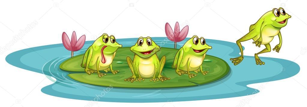 Poskacz ze mną 1.Każda żaba umie skakać doskonale, to na trawę skoczy, to pod mokry klon, ja nie jestem wprawdzie małą żabą, ale tak jak ona lubię skakać: hop, hop, hop! Ref.