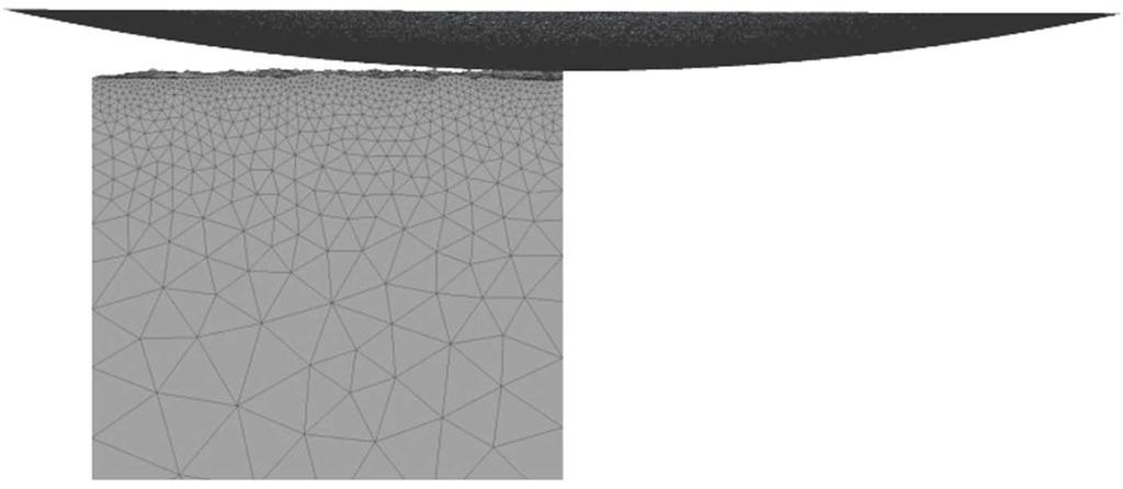Analizy numeryczne wciskania powierzchni sferycznej w powierzchnię płaską wykonano za pomocą komercyjnego oprogramowania Ansys Workbench.