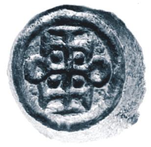 stempel i h odbitka stempla menniczego z monogramem św.