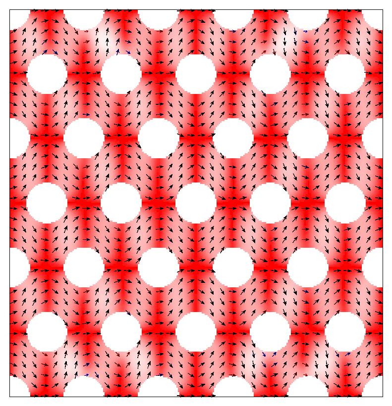 Otrzymane w trakcie symulacji przestrzenne rozkłady namagnesowania umożliwiają zrozumienie zależności procesu przemagnesowania od parametrów geometrycznych macierzy antykropek.