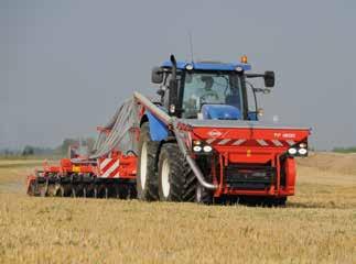 Zbiornik TF 1500 może pracować w zestawie z siewnikami pneumatycznymi BTF, BTFR lub zestawem uprawowo-siewnym COMBILINER VENTA CSC 6000, a także kompaktową broną talerzową