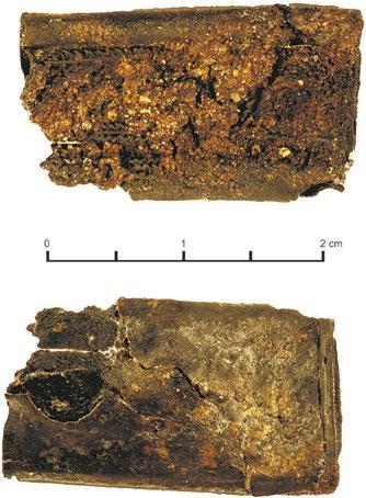 7. nr inw. 56/08. Kaptorga prostokątna; srebro, filigran; wym.: 2,45 1,45 cm; waga 1,28 g (ryc. 7) Kaptorga zachowana z drobnymi brakami w narożnikach. Lico zdobione filigranem.