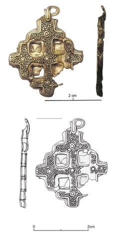 Ryc. 29. Zawieszka krzyżowata, nr inw. 55/08 Fig. 29. The cross-shaped pendant, inv. no.