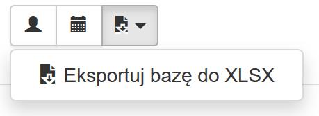 Następnie wybierz Eksportuj bazę do XLSX w zakresie wniosku o płatność: W