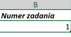 - Numer zadania Wskaż numer zadania w ramach