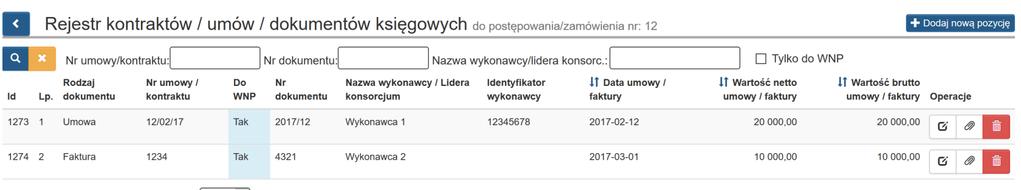 7.7 Mechanizm walidacji podczas wczytywania pliku XLSX Podczas próby wczytania pliku uruchamia się mechanizm walidacyjny.
