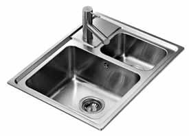 Stage 45 B-CN, z 2 otworami - grubość stali: 0,8 mm - 840 x 480, promień kąta 10 mm  89) - komplet odpływowy z automatem zamykającym z