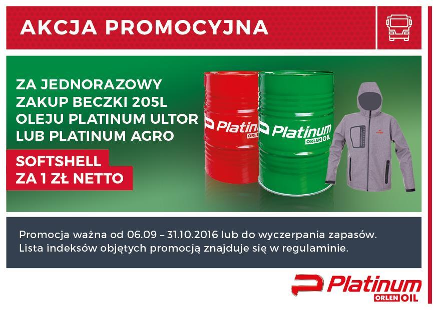 Oleje Orlen Platinum - ULTOR I AGRO Za jednorazowy zakup wybranych olei Orlen Platinum Ultor i