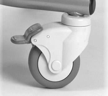 Użytkowanie wózka EN 3.1 Hamulce UWAGA Ryzyko obrażeń i/lub uszkodzeń Nie używać hamulców, aby zwolnić ruch wózka. Regulację hamulców może wykonywać tylko wyspecjalizowany sprzedawca. 3.1.1 Hamulce Coraille Każde tylne koło jest wyposażone w hamulec bębnowy.