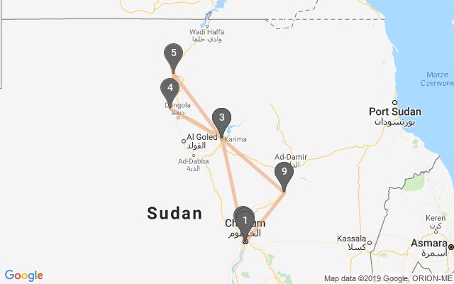 Program podróży Dzień 1 WYLOT Z WARSZAWY DO SUDANU Wylot z Warszawy do Chartumu z przesiadką w jednym z europejskich lub bliskowschodnich portów lotniczych.