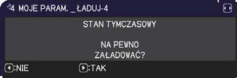 Obsługa projektora W celu zamknięcia MENU należy wcisnąć ponownie przycisk MENU lub wybrać pozycję WYJŚCIE i wcisnąć przycisk kursora lub przycisk ENTER.