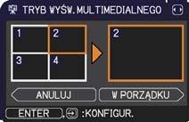 Menu SIEĆ Funkcja PREZENTAC. Opis Wybranie tej pozycji umożliwia wyświetlenie menu PREZENTAC.