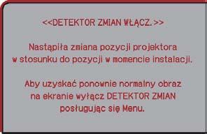 Funkcja DETEKTOR ZMIAN Opis Menu ZABEZP.