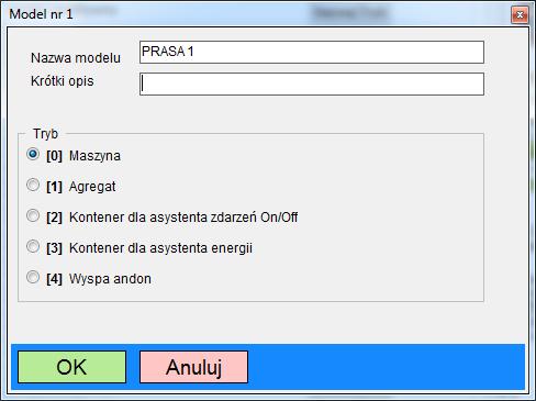 Konfiguracja oparta jest na listach nie dodajemy więc nadzorcy czy modelu tylko aktywujemy odpowiednią pozycję z listy.